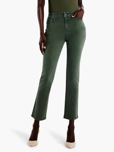 Shop Nic + Zoe Colored Mid-rise Straight Ankle Jeans 28" Inseam In Briar In Green