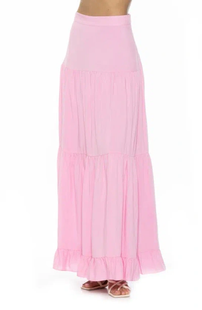Shop Alexia Admor Halima Maxi Skirt In Pink