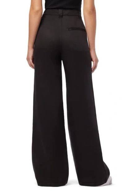 Hudson High Waist Tie Front Wide Leg Pants In Black