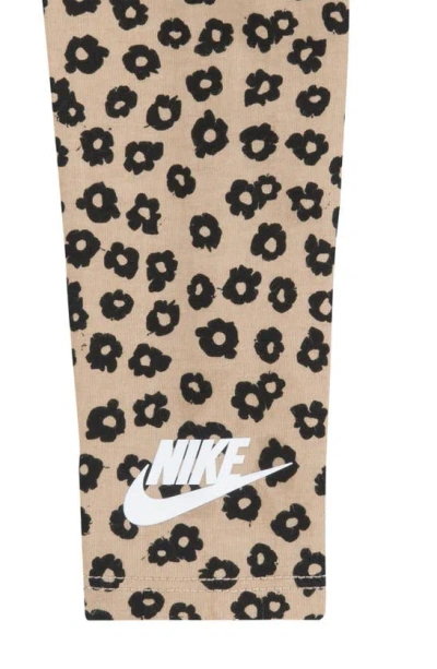 Shop Nike Floral Logo Bodysuit & Leggings In Hemp