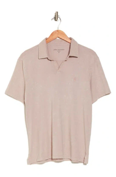 Shop John Varvatos Marble Wash Cotton Polo In Dried Petal