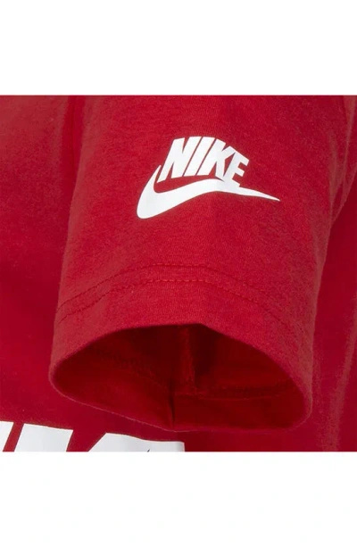 Nike Little Boys T-shirt And Cargo Shorts Set In Black/red