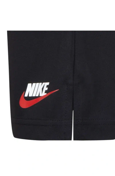 Nike Little Boys T-shirt And Cargo Shorts Set In Black/red