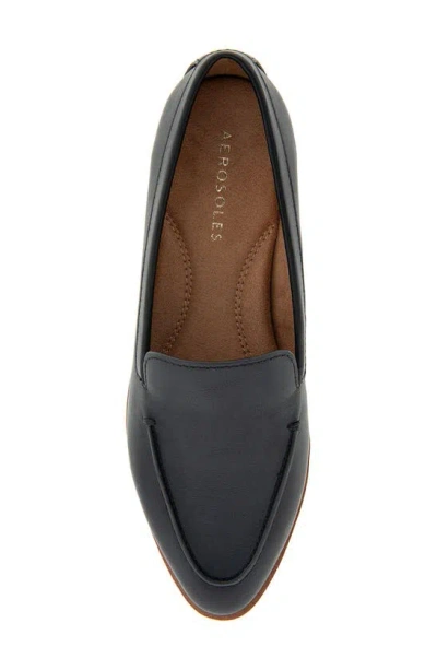 Aerosoles Everest Loafer In Black Faux Leather