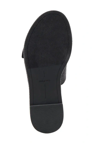Shop Dolce Vita Anjani Slide Sandal In Black Raffia