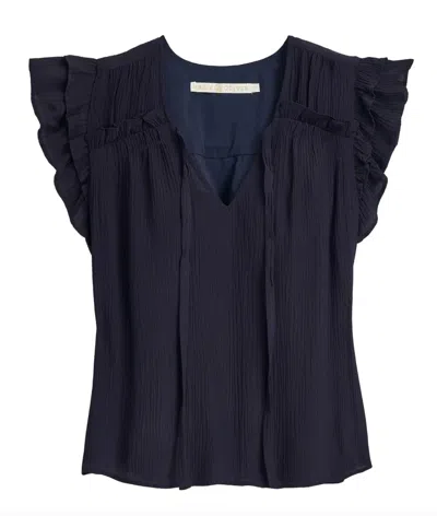 Shop Marie Oliver Women's Phoebe Silk Blend Sleeveless Blouse In Midnight In Blue