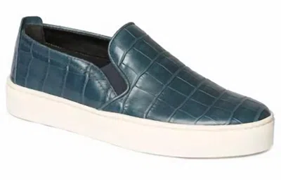 Shop The Flexx Sneak Name Slip-on Sneakers In Petrolio Cocco Teal In Blue