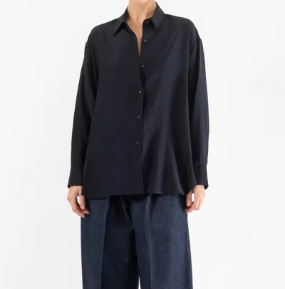 Shop Nili Lotan Julien Shirt In Black In Blue