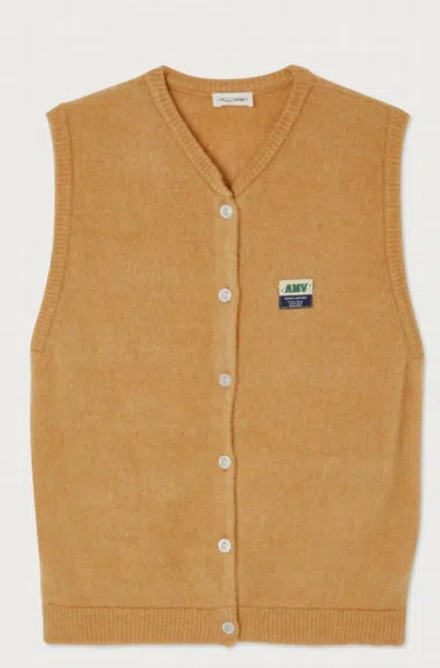 Shop American Vintage Women's Vitow Vest In Melange Croissant In Brown