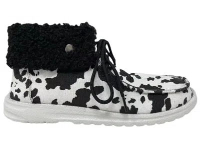 Gypsy Jazz Ozone Slip-on Shoes In Black & White In Black