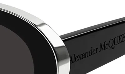 Shop Alexander Mcqueen 51mm Oval Sunglasses In Black