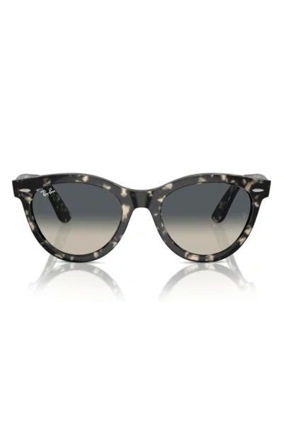 Ray Ban Way Wayfarer 51mm Oval Sunglasses In Gunmetal Tort