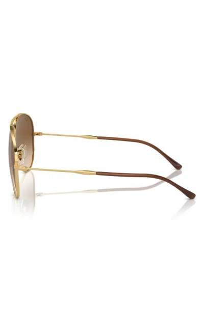 Ray Ban Old Aviator 58mm Gradient Sunglasses In Gold Flash