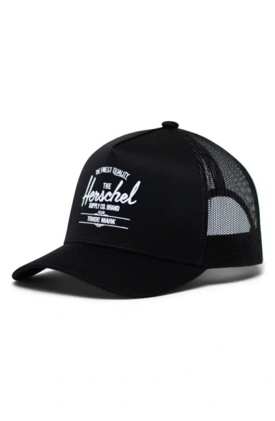 Shop Herschel Supply Co Whaler Mesh Trucker Hat In Black