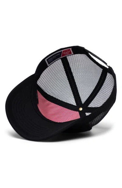 Herschel Supply Co Whaler Mesh Trucker Hat In Black