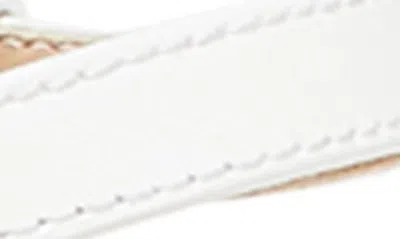 Stuart Weitzman Oasis Patent Ankle-strap Wedge Sandals In White.