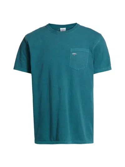 Shop Noah Men's Core Logo Cotton T-shirt In Deep Teal