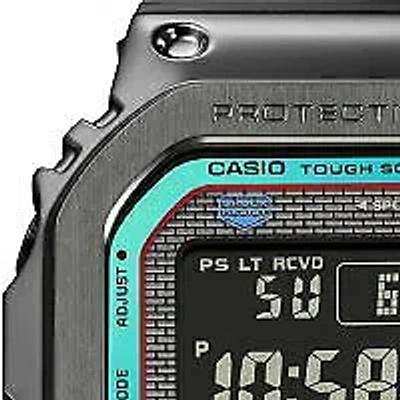 Pre-owned Casio G-shock Gmw-b5000bpc-1jf Black Metal Rainbow Men's Watch In Box