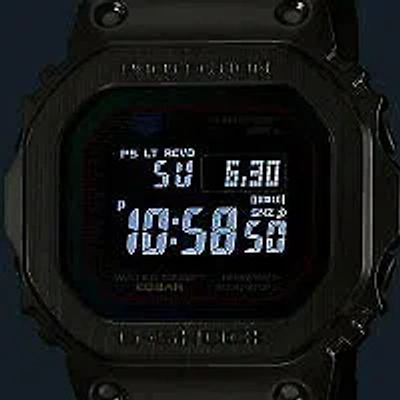 Pre-owned Casio G-shock Gmw-b5000bpc-1jf Black Metal Rainbow Men's Watch In Box