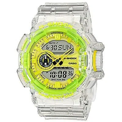 Pre-owned G-shock Casio  Men's Watch Skeleton Series Ga400sk Metallic Lime