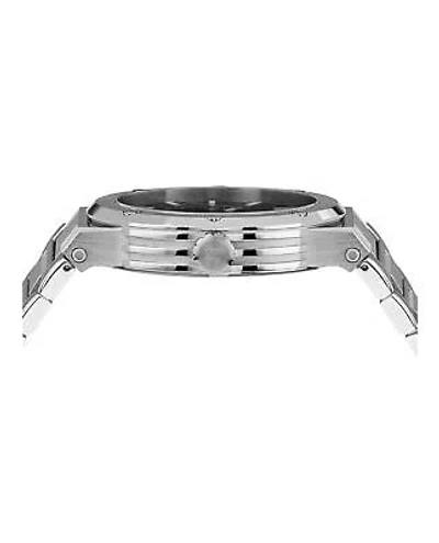 Pre-owned Ferragamo Mens F-80 Stainless Steel 44mm Bracelet Fashion Watch