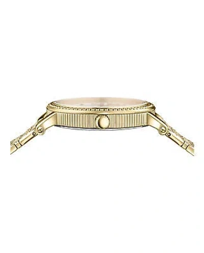 Pre-owned Versace Womens V-dollar Gold 37mm Bracelet Fashion Watch