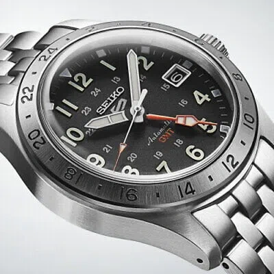 Pre-owned Seiko 5 Sports Sbsc011 Black 39.4mm Field Sports Gmt Men's Watch In Box F/s