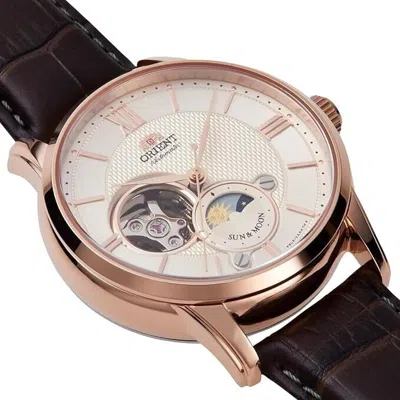 Pre-owned Orient Sun&moon Sun And Moon Automatic Classic Rn-as0002s Men's White Silver