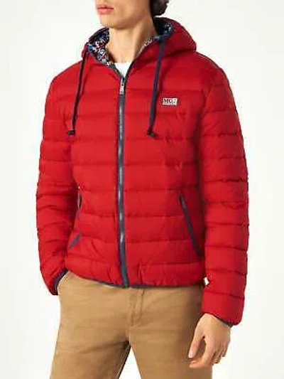 Pre-owned Mc2 Saint Barth Man Double Face Red Down Jacket