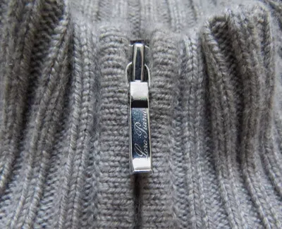 Pre-owned Loro Piana $2395  Mezzocollo Heavy Baby Cashmere Suede 1/2 Zip Sweater 58 Eu 3xl In Gray