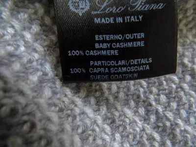 Pre-owned Loro Piana $2395  Mezzocollo Heavy Baby Cashmere Suede 1/2 Zip Sweater 54 Euro Xl In Gray