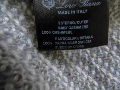 Pre-owned Loro Piana $2395  Mezzocollo Heavy Baby Cashmere Suede 1/2 Zip Sweater 58 Eu 3xl In Gray