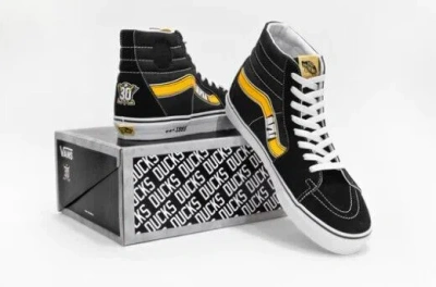 Pre-owned Vans X Anaheim Ducks Collab Nhl In Hand - Ready To Ship Black 30th Anniversary