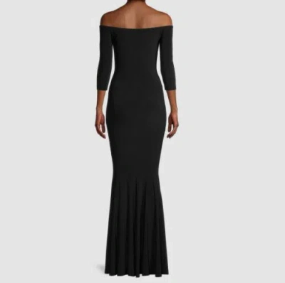 Pre-owned Norma Kamali $295  Women Black Cutout Off-the-shoulder Gown Dress Size M/38