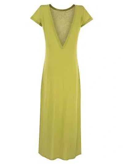 Pre-owned Majestic Filatures Dress With Back Neckline In Green