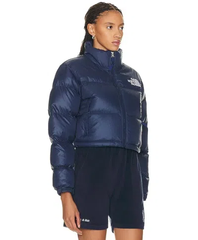 Pre-owned The North Face Womens  1996 Retro Short Nuptse Jacket -700 Down/ Summit Navy