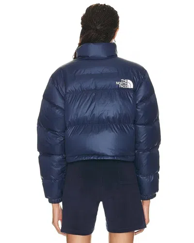 Pre-owned The North Face Womens  1996 Retro Short Nuptse Jacket -700 Down/ Summit Navy