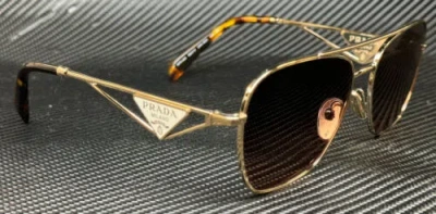 Pre-owned Prada Pr A50s Zvn50c Pale Gold Brown Gradient Women's 59 Mm Sunglasses