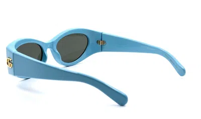 Pre-owned Gucci Gg1401s 004 Blue Grey Women's Authentic Sunglasses 53-19-130 In Gray