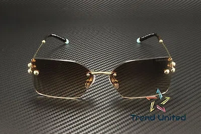 Pre-owned Tiffany & Co Tiffany Tf3088 61773b Pale Gold Brown Gradient 59 Mm Women's Sunglasses