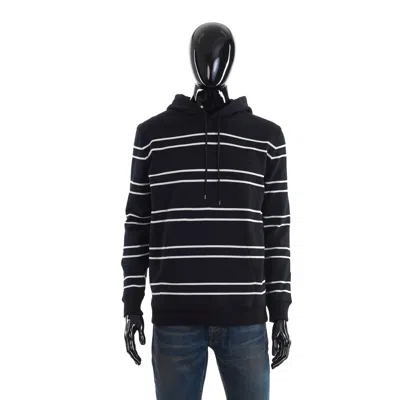 Pre-owned Saint Laurent 1250$ Black  Striped Hoodie