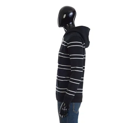 Pre-owned Saint Laurent 1250$ Black  Striped Hoodie