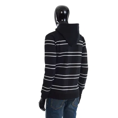 Pre-owned Saint Laurent 1250$ Black  Striped Hoodie