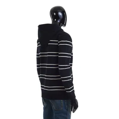 Pre-owned Saint Laurent 1250$ Black  Striped Hoodie
