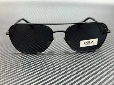 Pre-owned Prada Pr A50s 1ab5z1 Black Grey Polarized Men's 59 Mm Sunglasses In Gray