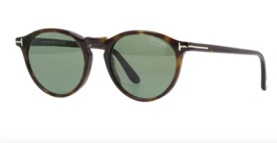 Pre-owned Tom Ford Aurele Ft0904 52r Sunglasses Havana Frame Green Polarized Lenses 52mm