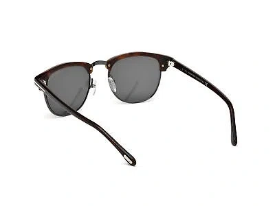 Pre-owned Tom Ford Sunglasses Ft0248 Henry 52a Dark Havana Smoke Man In Gray