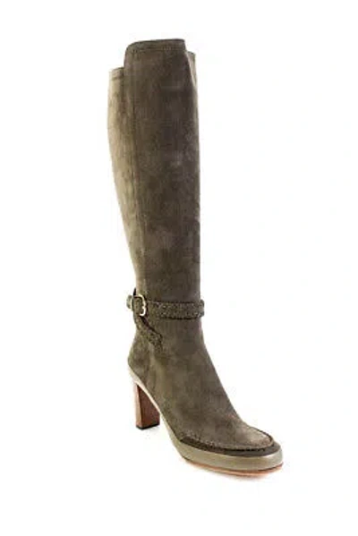 Pre-owned Ulla Johnson Womens Adler Buckle Boots - Beech Suede Size 41