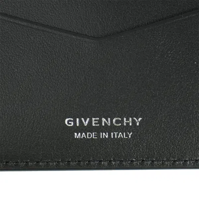 Pre-owned Givenchy Brand  Mens Black Leather Bifold Wallet Bk608nk1lq 001