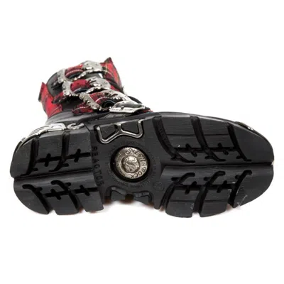 Pre-owned New Rock Newrock M.391t S1 Red & Black - Rock Boots - Unisex